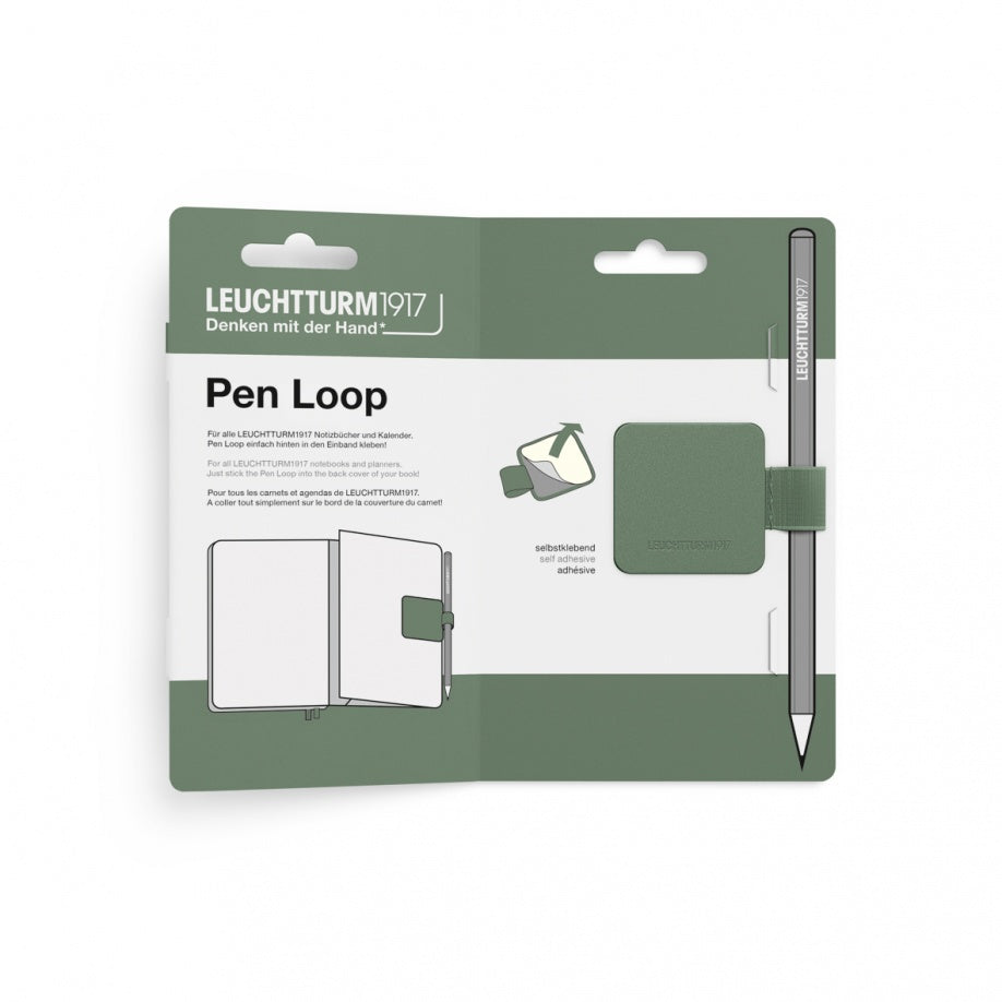 Leuchtturm1917 Pen Loop notebook holder in olive green