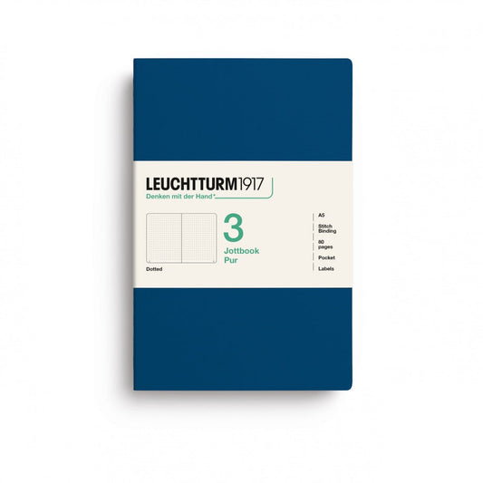 Leuchtturm1917 Jottbook A5 (80 Pages) 3-Piece Set Dotted - Indigo