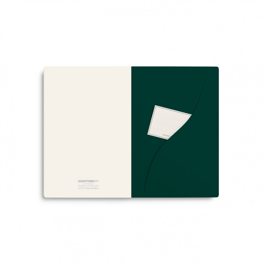 Jottbook pur (A5), 80 numbered pages, plain, Forest Green, pack of 3