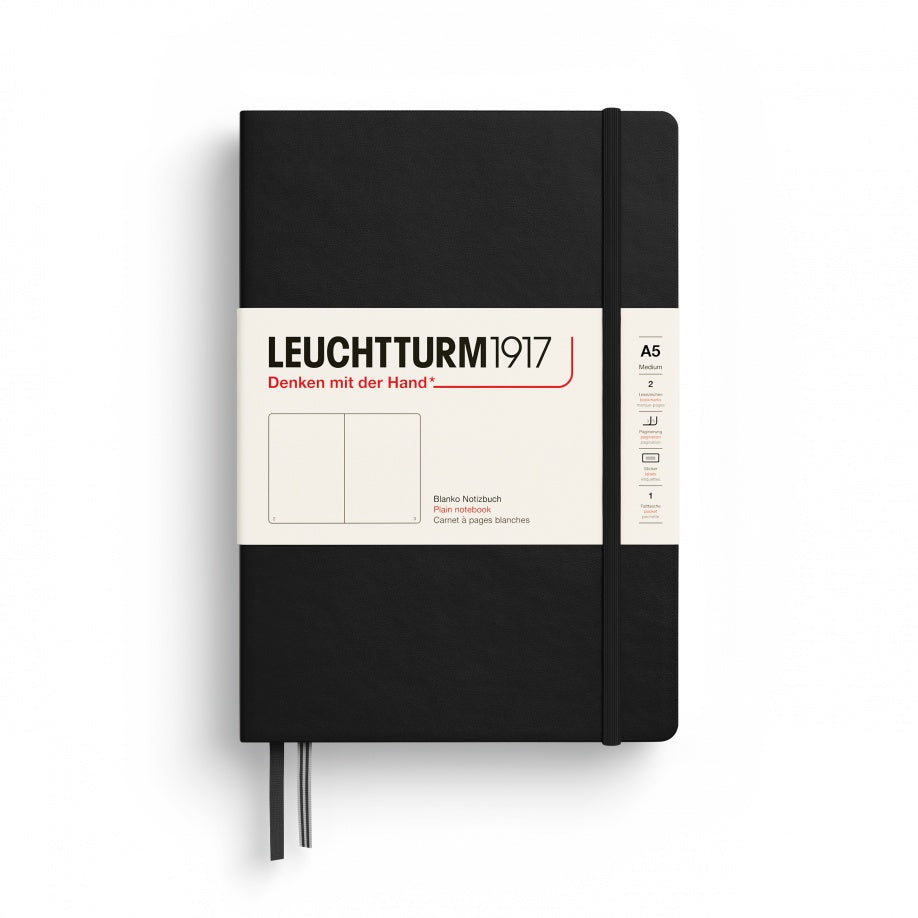Leuchtturm1917 Plain Notebook 251 Pages A5 - Black