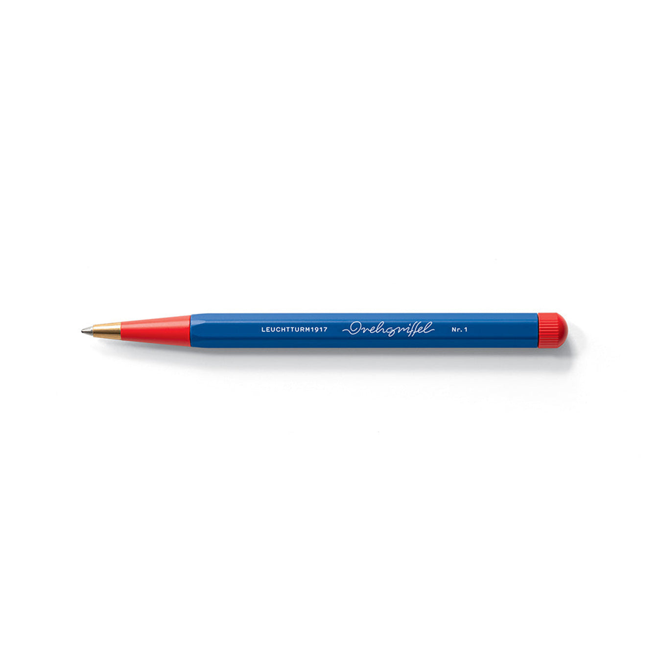 LEUCHTTURM1917 Ball Point Pen with Royal Blue Ink | Bauhaus Edition | Drehgriffel No. 1 | Royal Blue/Red | Twist Mechanism