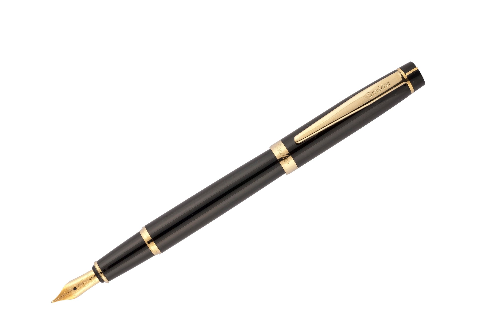 Scrikss Honour 38 Mechanical Pencil 0.7mm in Glossy Black GT on white background