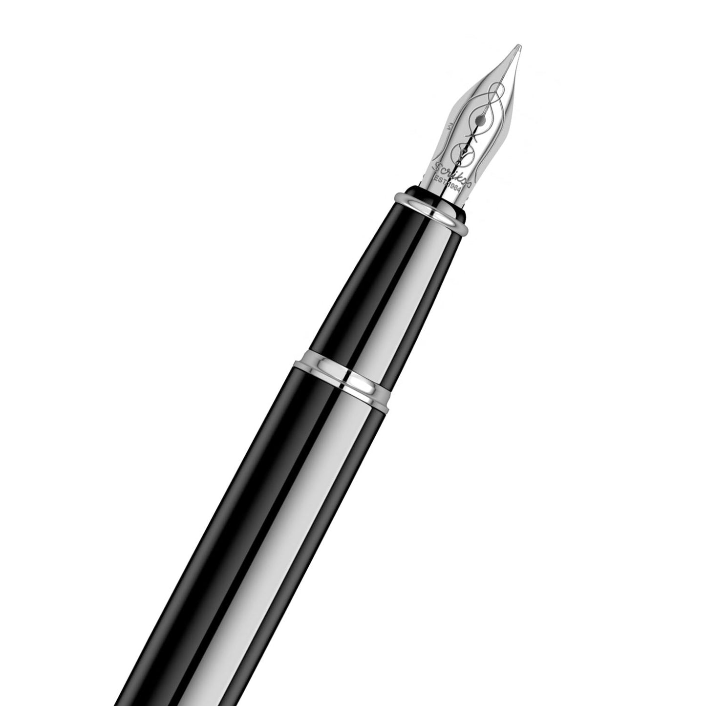 Scrikss Noble 35 Medium nib Fountain Pen - Black CT