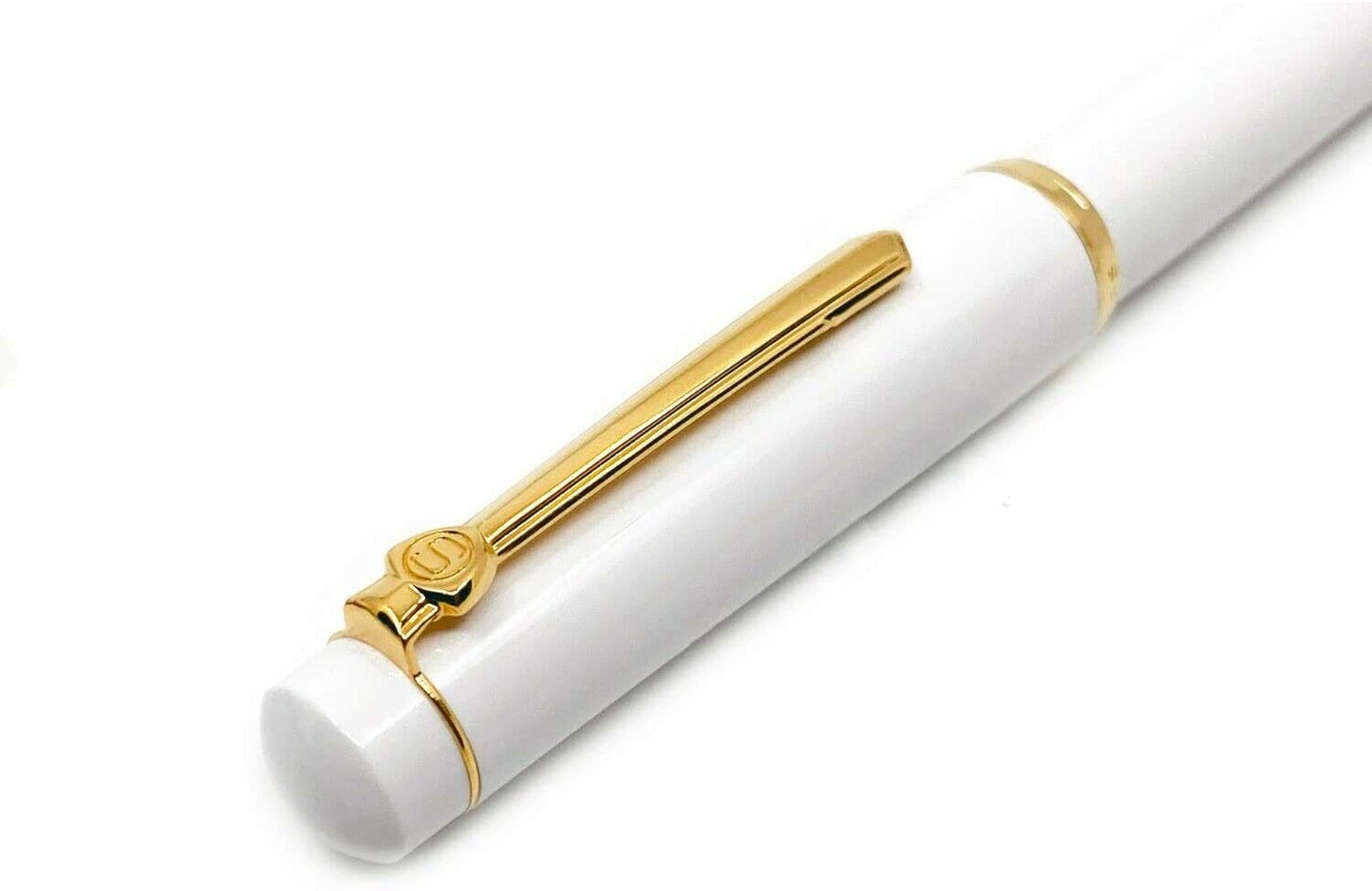 Scrikss 419 Medium Nib Fountain Pen - White GT