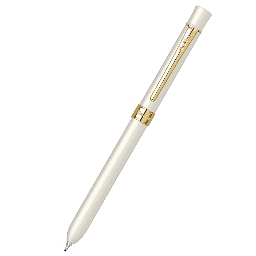 Scrikss Trio 93 Multi Function Pen - Ivory Gold GT