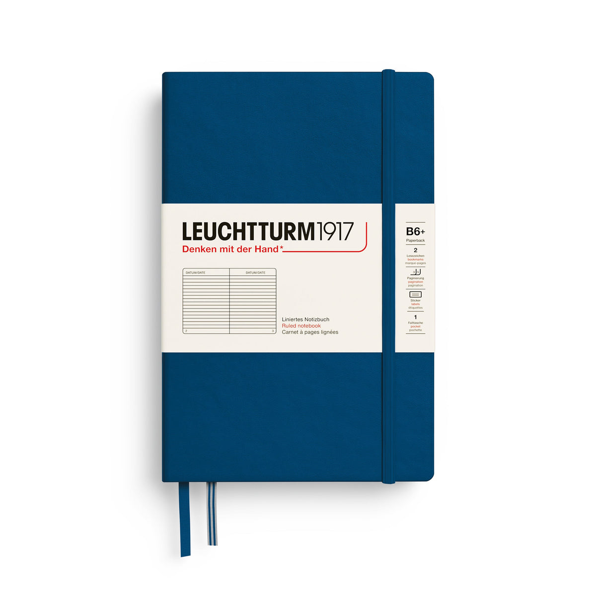 Leuchtturm1917 Ruled Notebook 219 Pages (B6+)  - Indigo