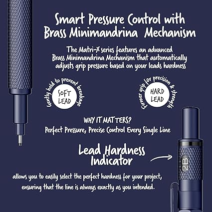 Scrikss Matri-X 0.7mm Mechanical Pencil - Dark Blue