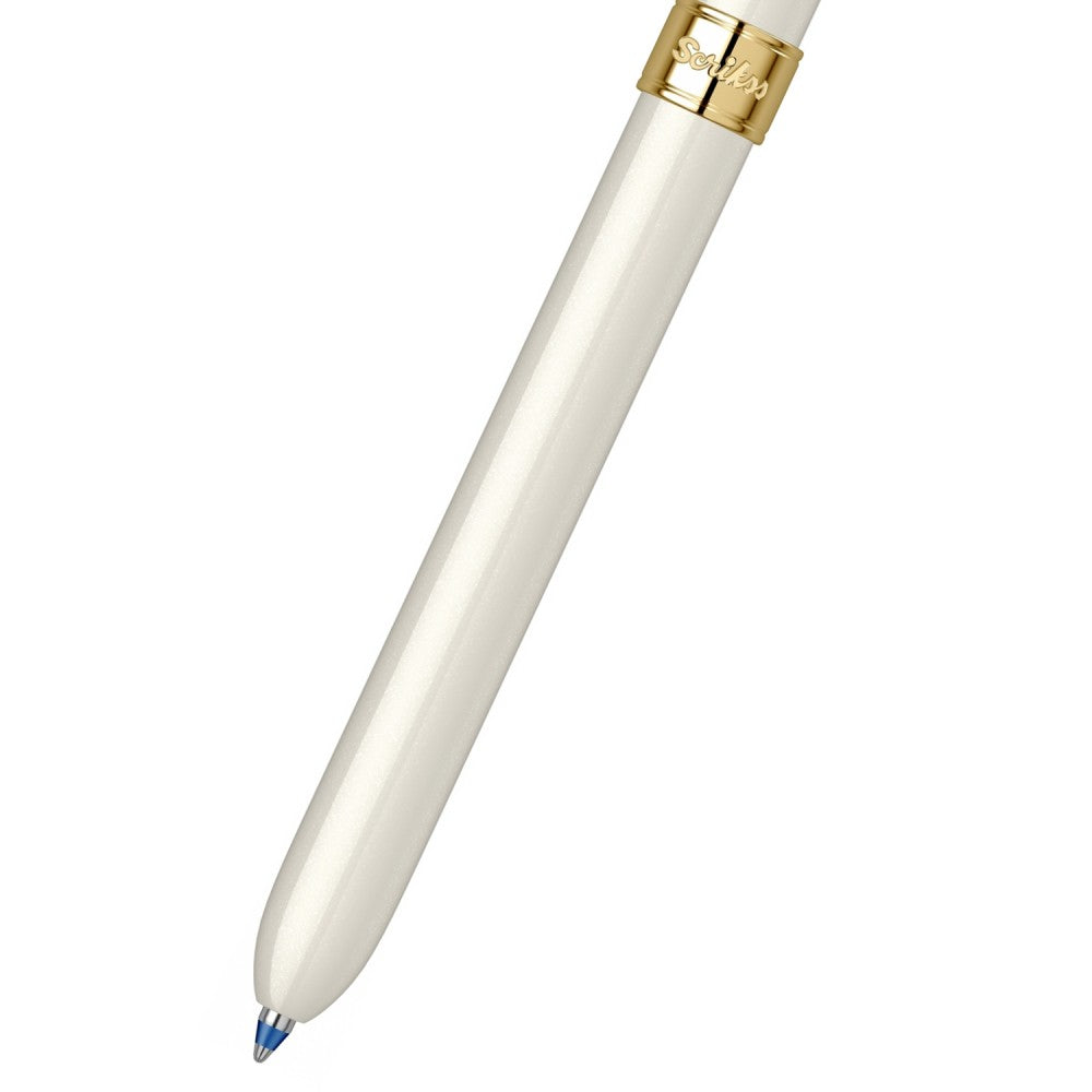 Scrikss Trio 93 Multi Function Pen - Ivory Gold GT