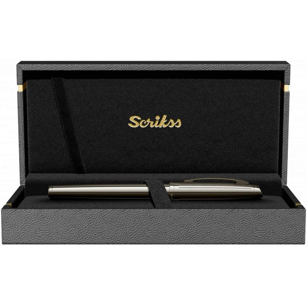 Scrikss Oscar 39 Rollerball Pen - Titanium-TT in a gift box