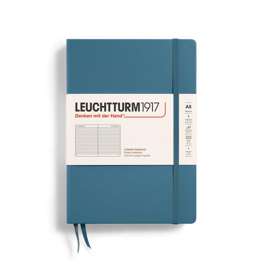 LEUCHTTURM1917 RULED NOTEBOOK-A5(251) - STONE BLUE