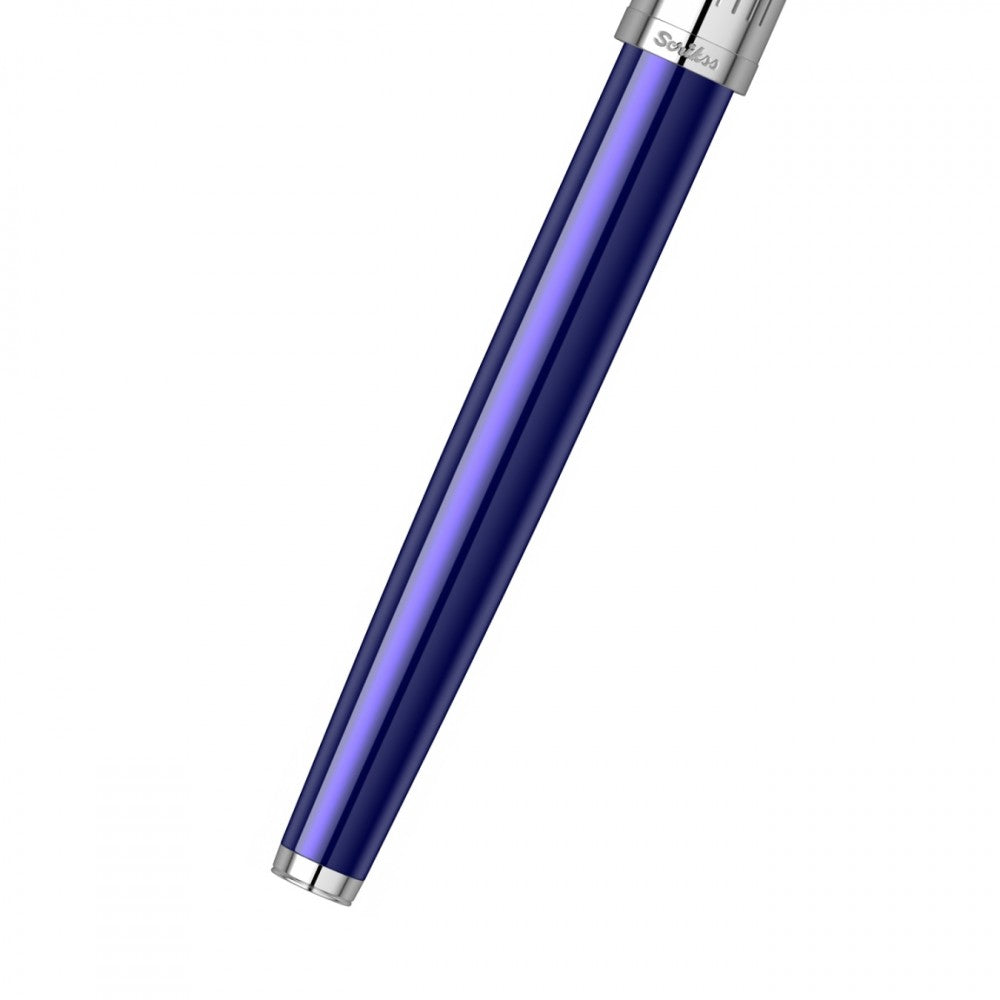 Scrikss Oscar 39 Rollerball Pen blue body on a white background