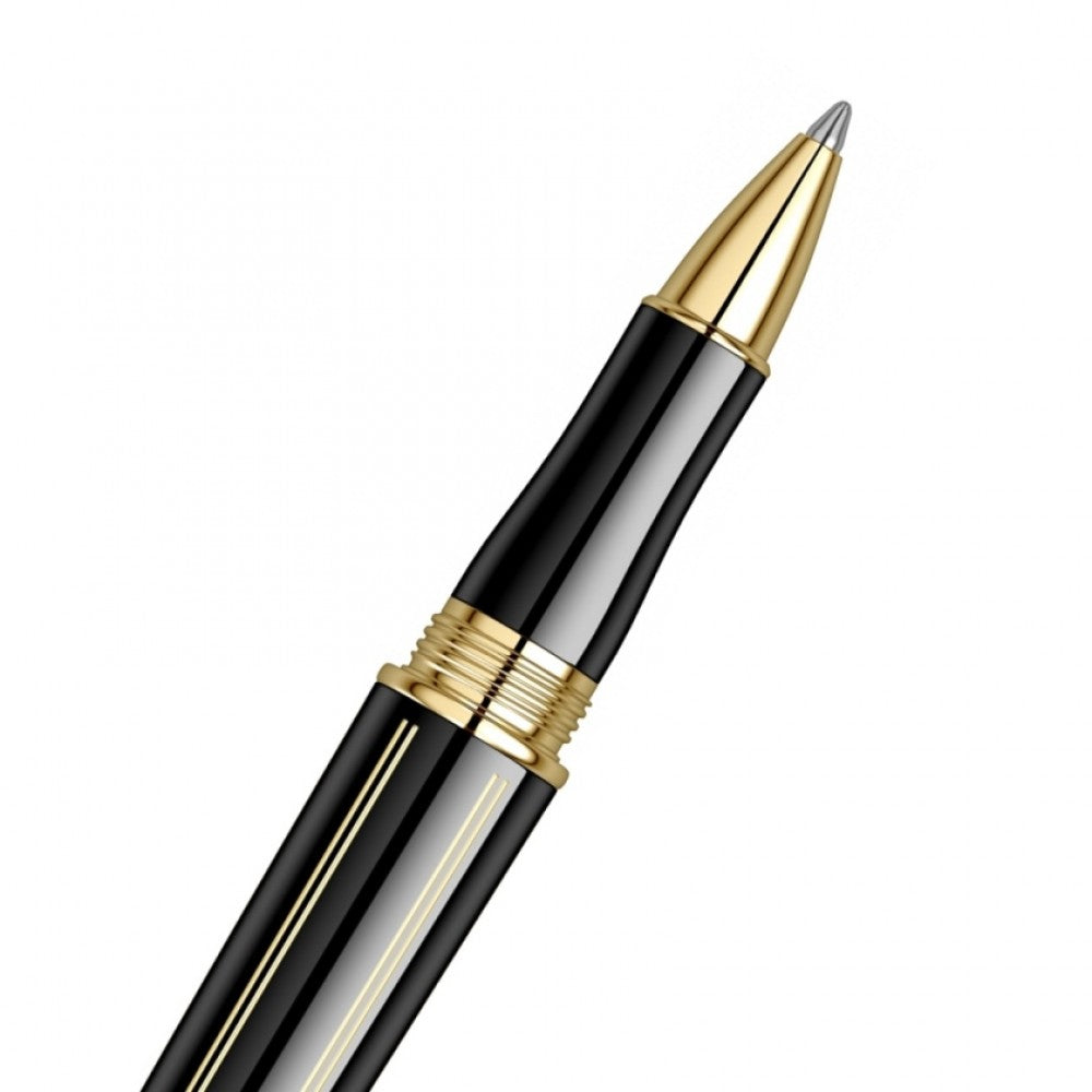 Scrikss Heritage 23k Gold Plated Rollerball Pen – Glossy Black