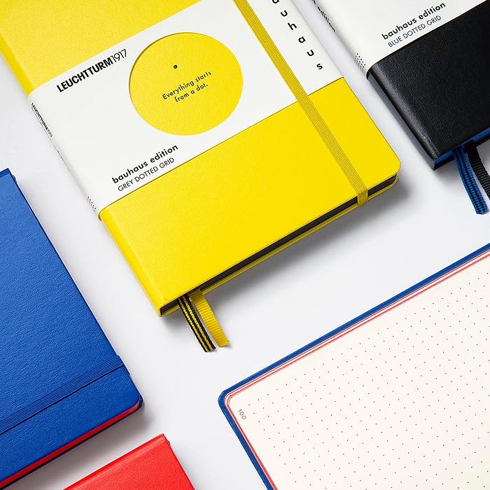 LEUCHTTURM1917 DOTTED NOTEBOOK-BAUHAUS ED A5(251) - RED