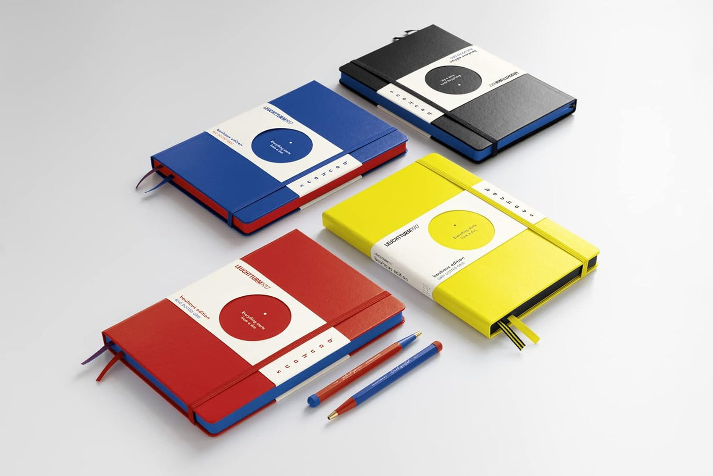 LEUCHTTURM1917 DOTTED NOTEBOOK-BAUHAUS ED A5(251) - BLACK