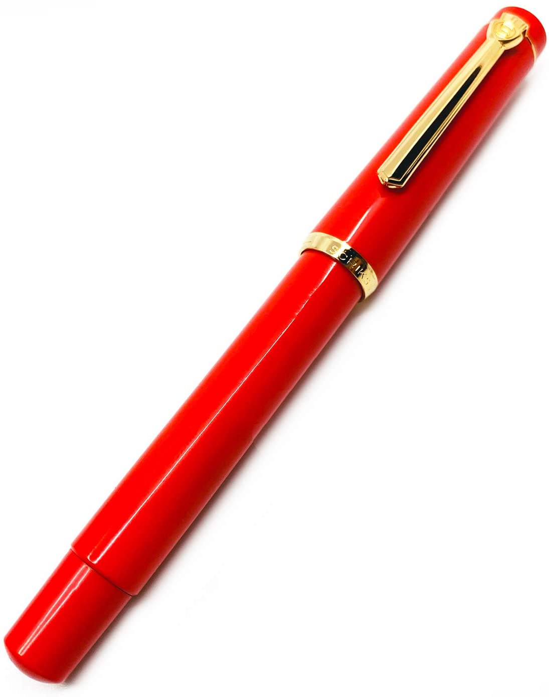 Scrikss 419 Medium Nib Fountain Pen - Red GT