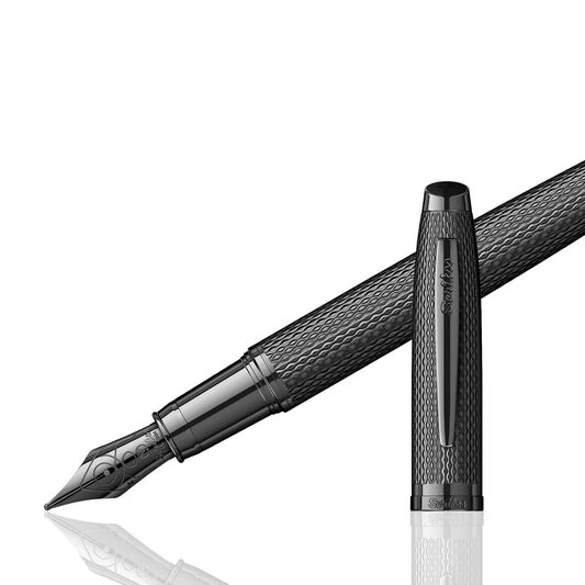 Scrikss Oscar 390 Medium Nib Fountain Pen - Matt Black