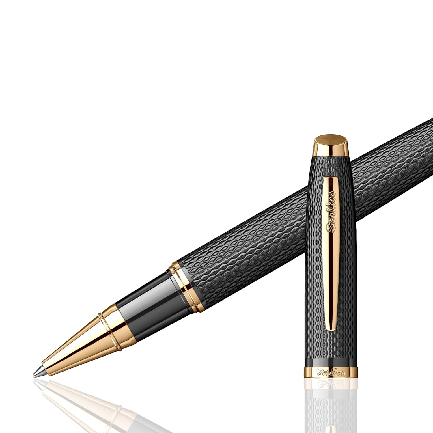 Scrikss Oscar 390 Rollerball Pen | Matte Black GT