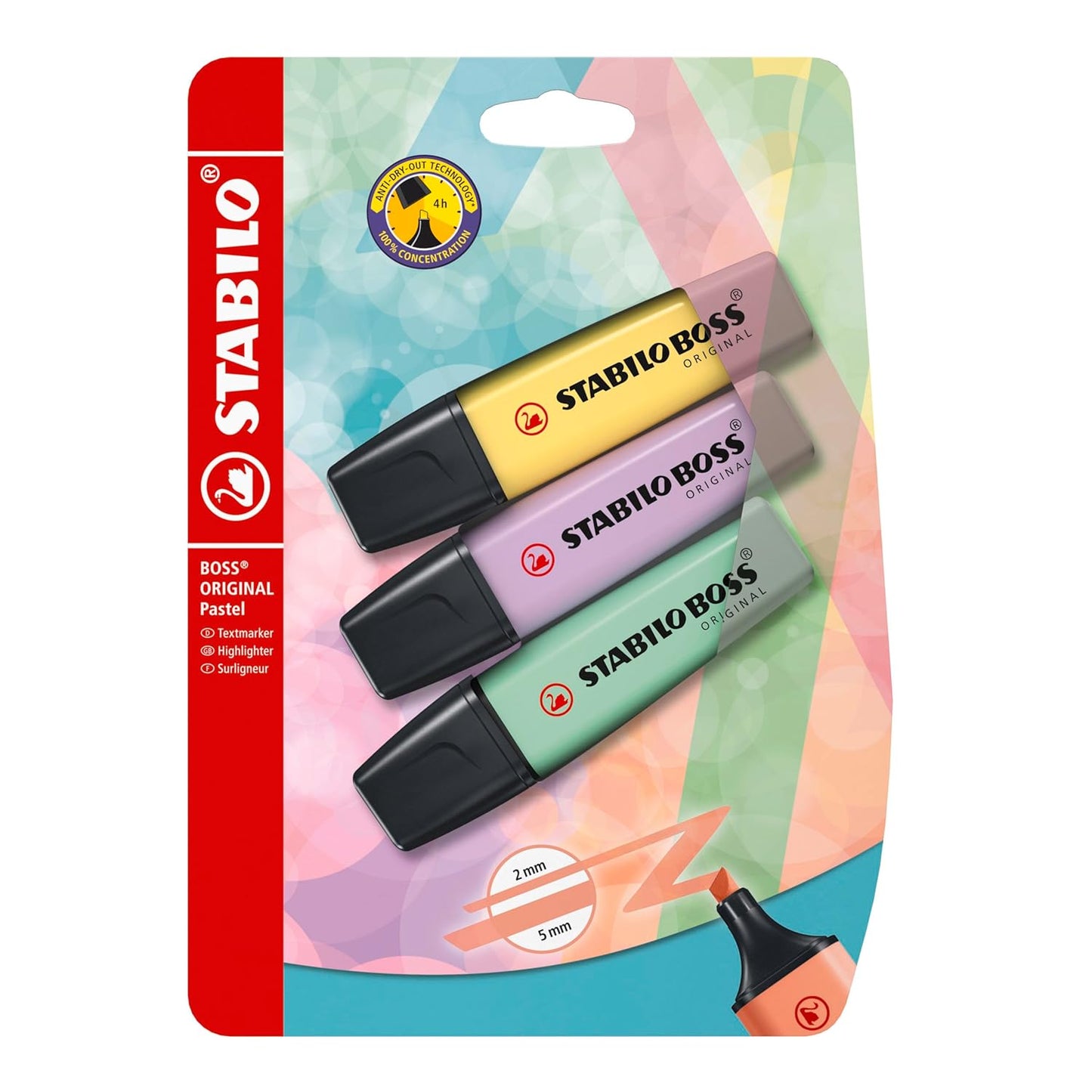 Stabilo Boss Highlighter Pastel-Pack Of 3 Blst(My/Lh/Hom)