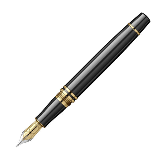 Scrikss Fortune Medium Nib Fountain Pen - Black GT