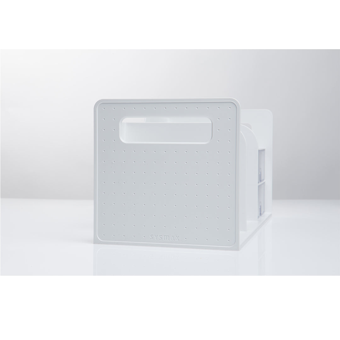 Sysmax | Book Rack With 2 Drawers | 2 Bookshelf |Organiser |Grey