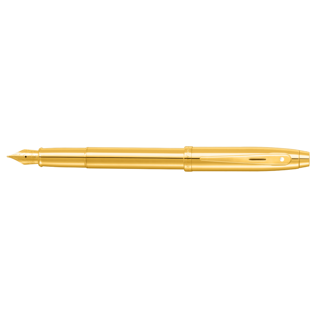 Sheaffer 100 Glossy PVD Gold Fountain Pen