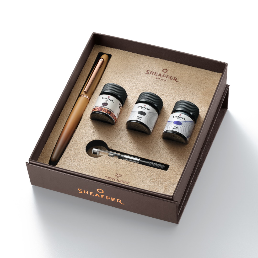 Sheaffer VFM Coffee Edition Fountain Pen with 3 Ink Vials Set