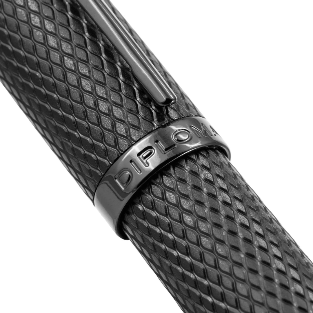 Diplomat Viper Black Guilloche Fountain Pen