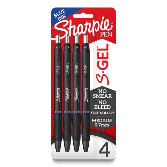 Sharpie S Gel 0.7mm Gel Pen - Blue (4pc Set)