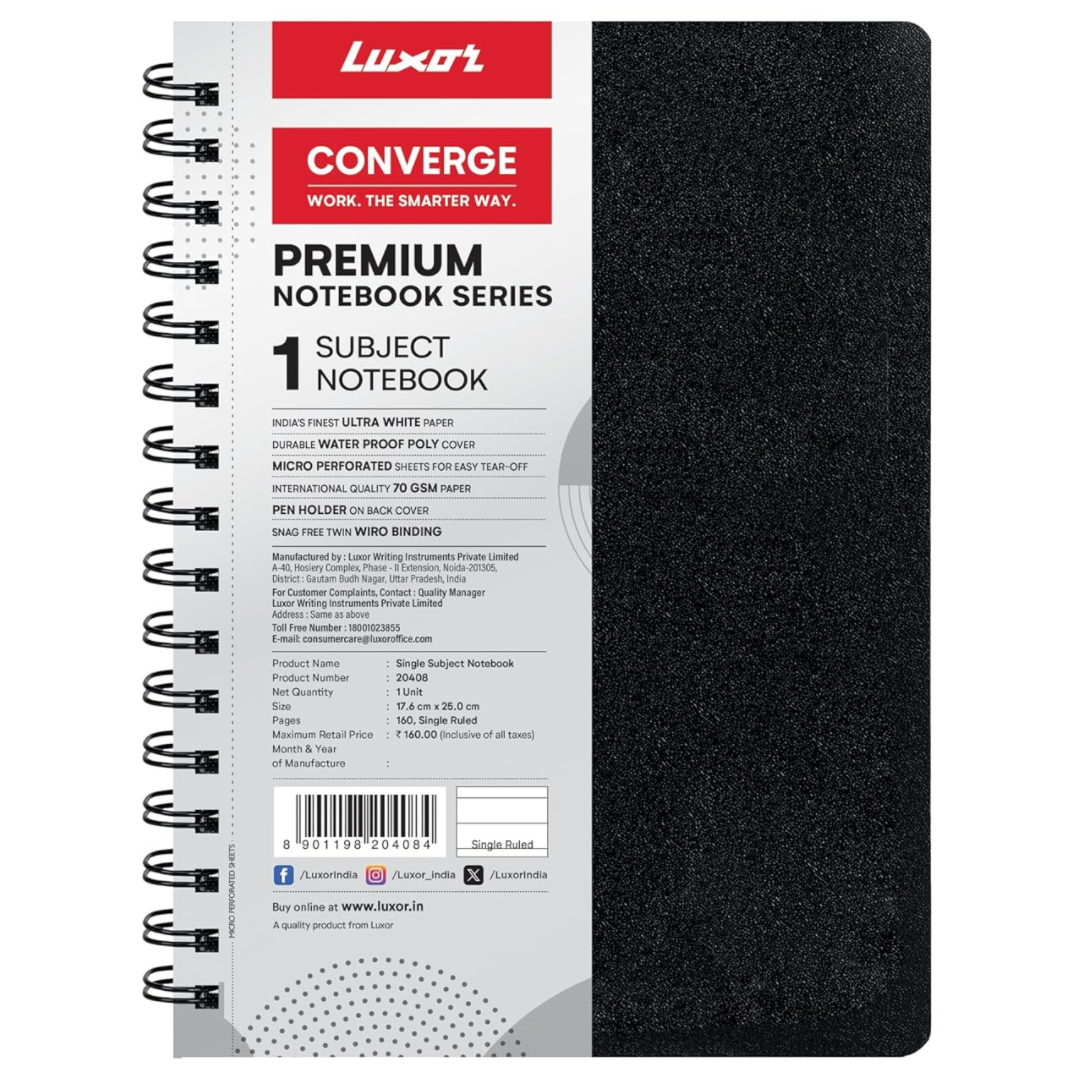 Luxor 1 Subject Notebook - B5 Size 160 Pages