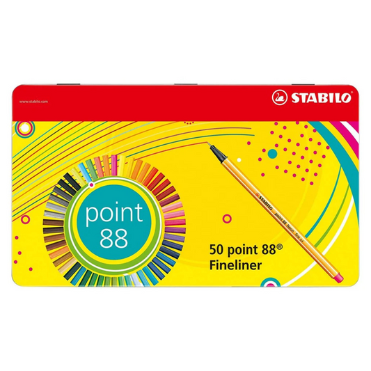 Stabilo Point 88 Fineliner Pack of 50 Colors (Metal Box)