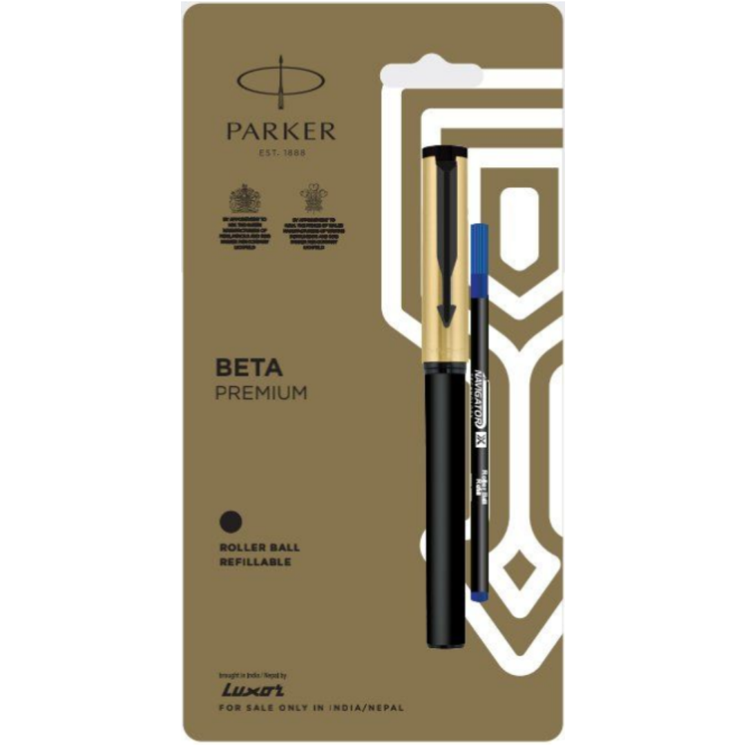 Parker Beta Premium Roller Pen - Black Gold