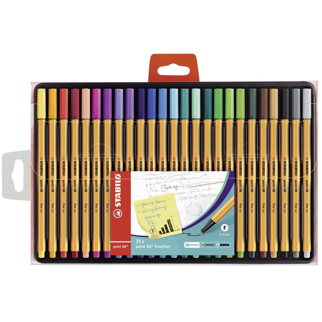 Stabilo Point 88 Fineliner Pack of 25 Colors