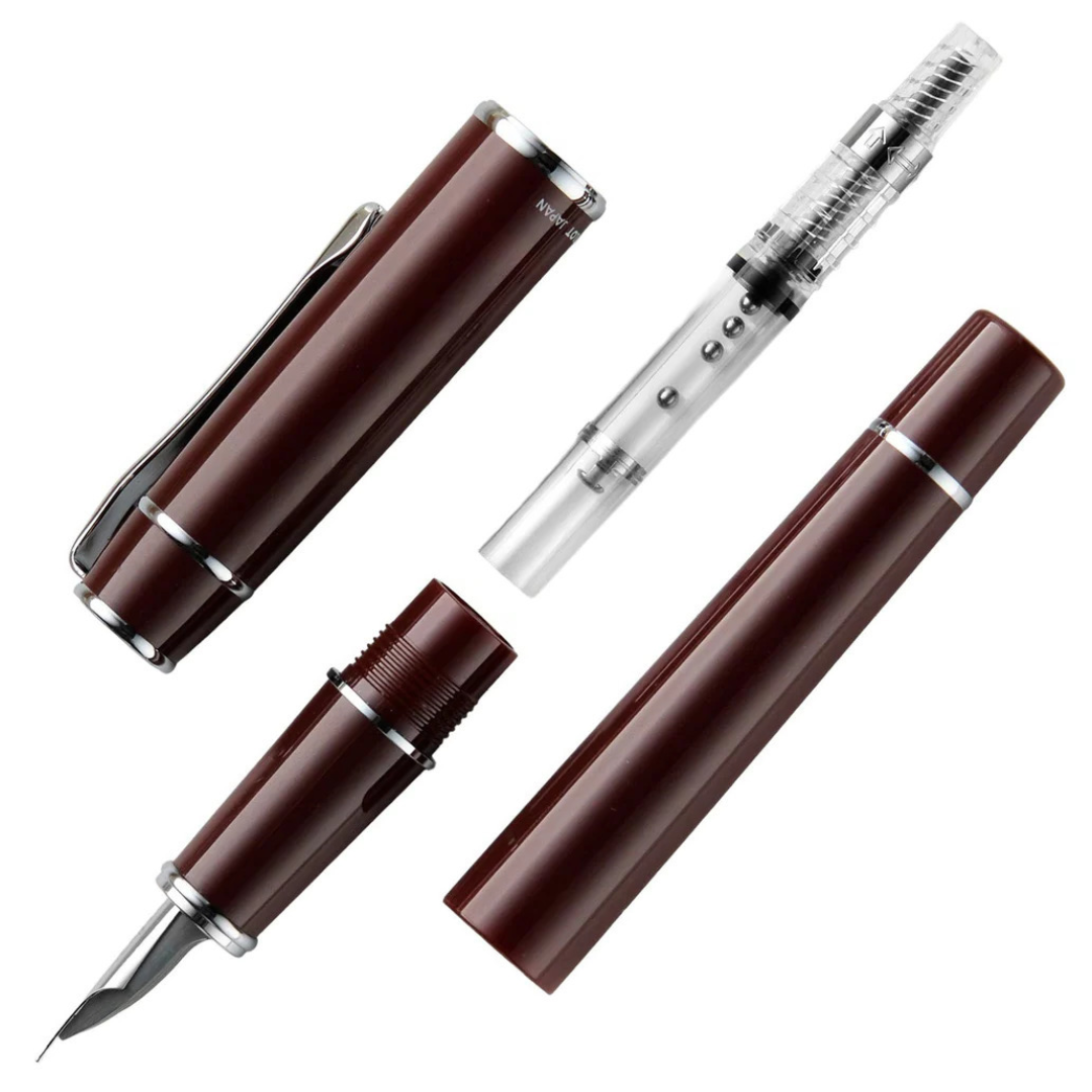 Pilot Prera Red Brown Fountain Pen
