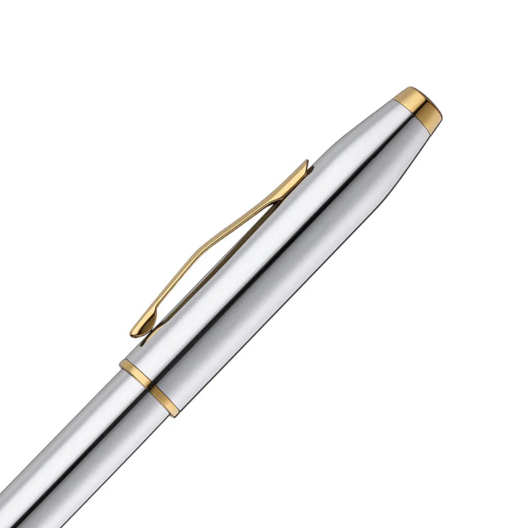 Cross Foundry Chrome with Gold Trim Roller Pen