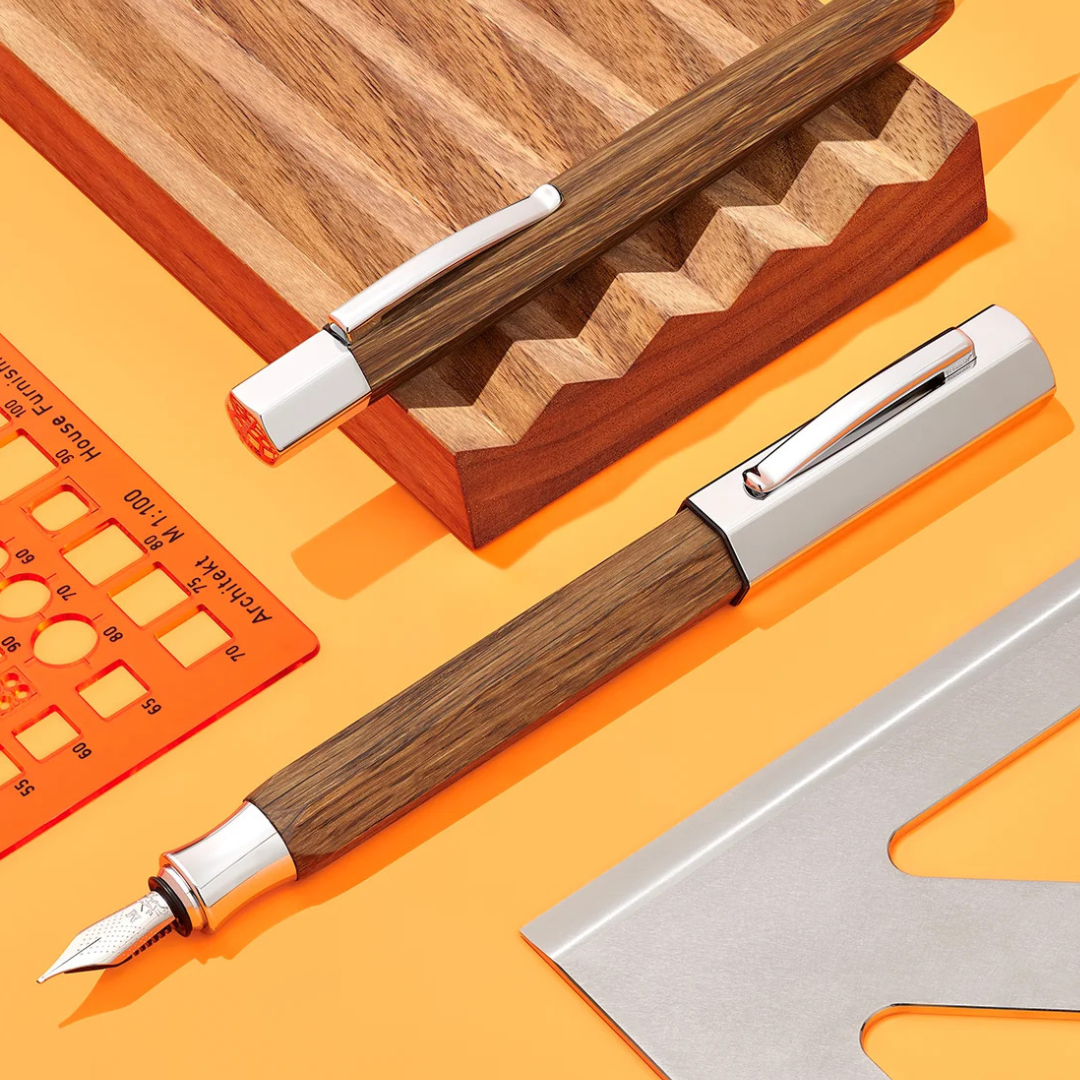 Faber Castell Ondoro Fountain Pen Smoked Oak CT