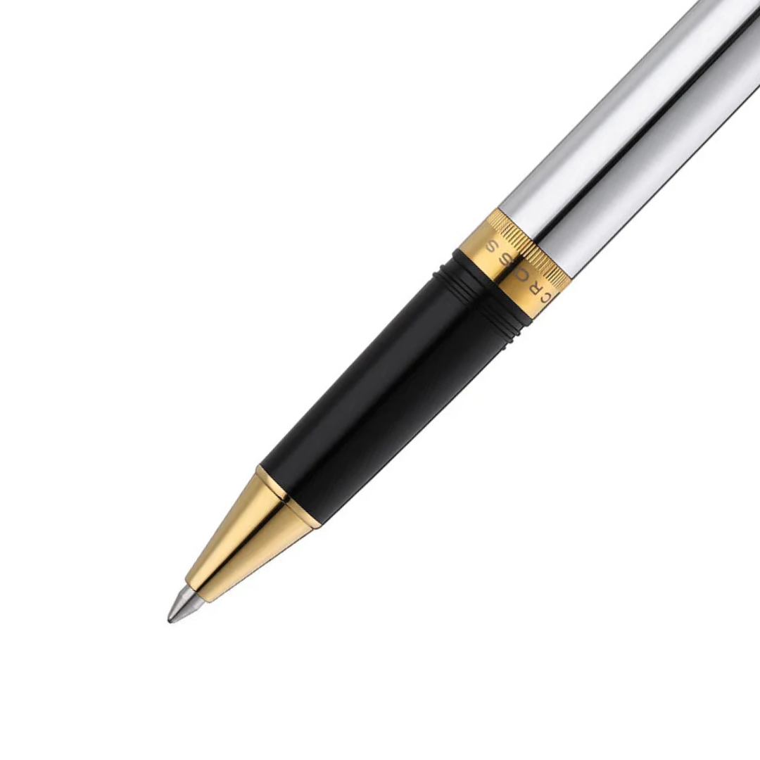 Cross Foundry Chrome with Gold Trim Roller Pen