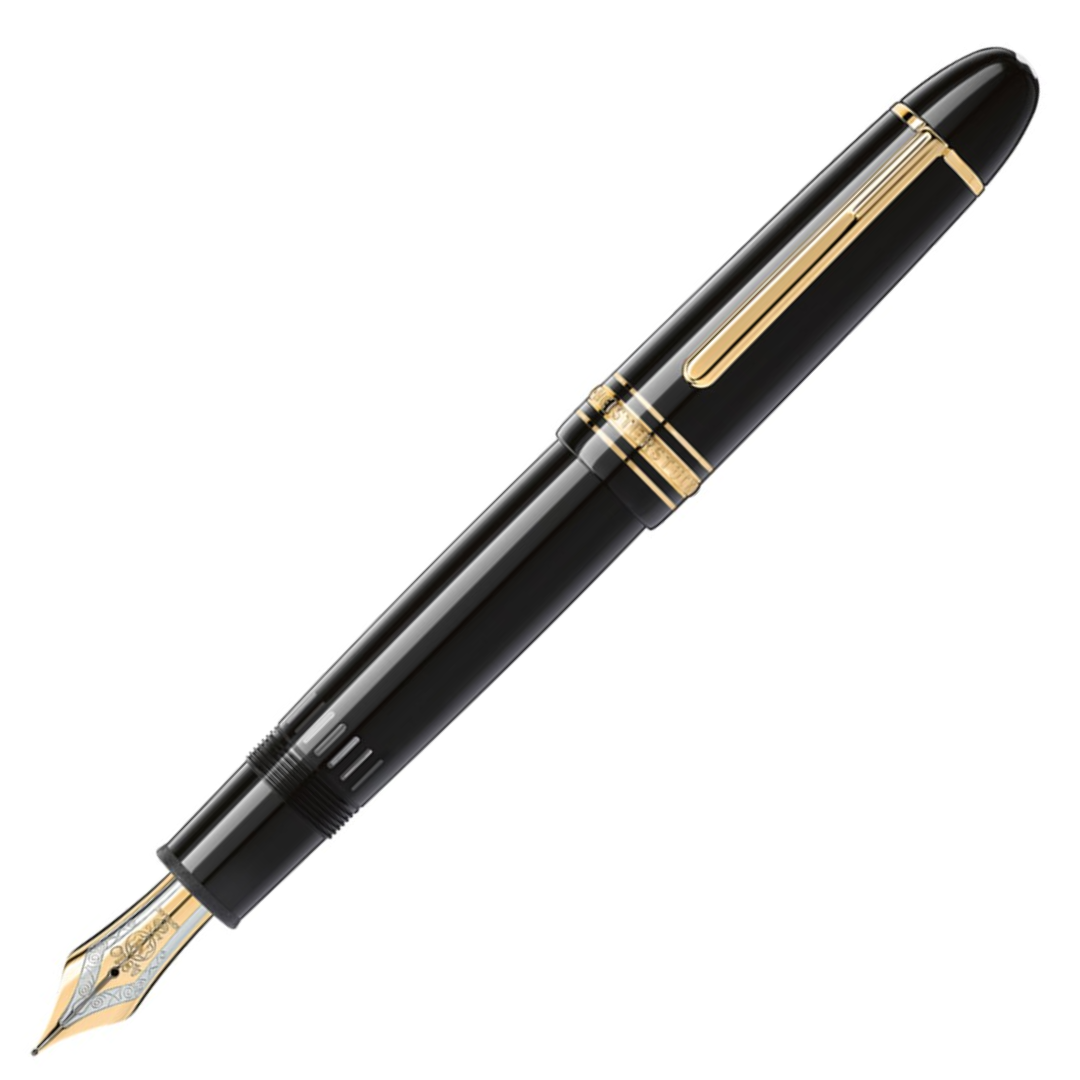 Mont Blanc 149 Black Meisterstuck Gold-Coated Fountain Pen Broad