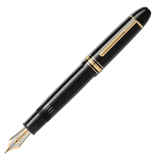 Mont Blanc 149 Black Meisterstuck Gold-Coated Fountain Pen Broad