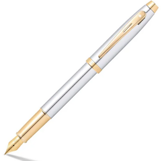 Sheaffer 100 Chrome Gold Fountain pen - Medium Nib