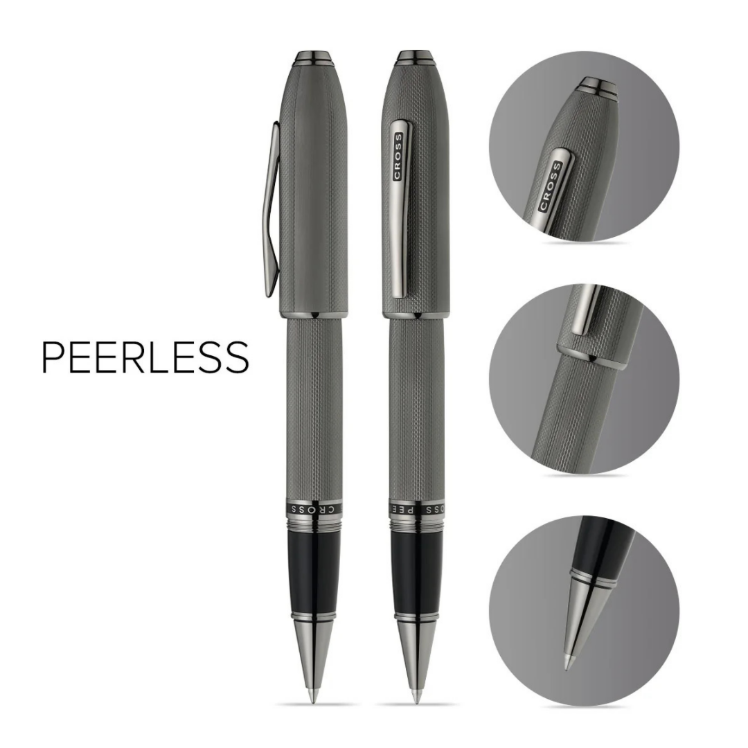 Cross Peerless Slate Gray Roller Pen with Swarovski Crystal
