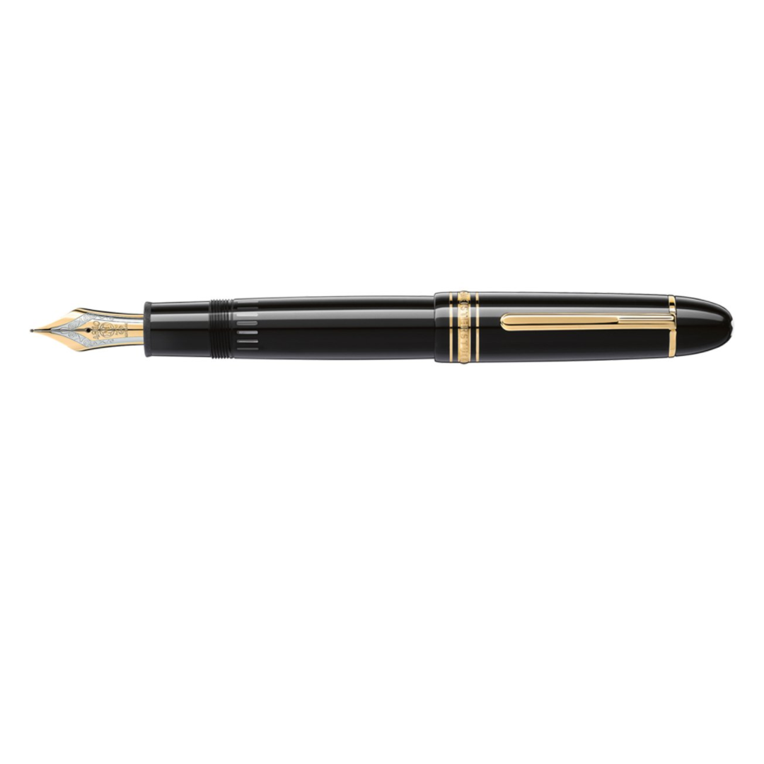 Mont Blanc 149 Black Meisterstuck Gold-Coated Fountain Pen Broad