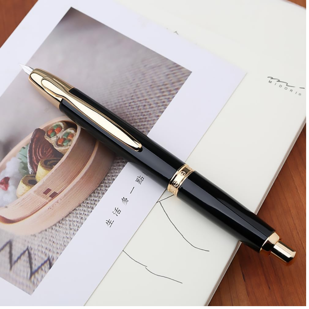 Moonman Majohn A1 Capless Fountain Pen Black Gold