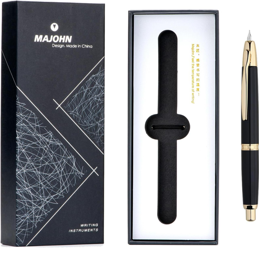 Moonman Majohn A1 Capless Fountain Pen Black Gold