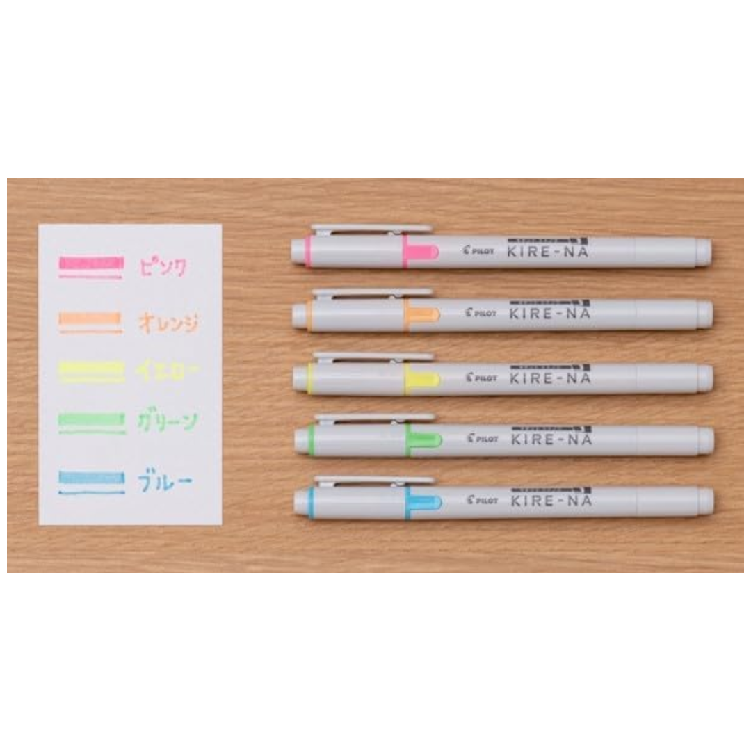 Pilot Kire-na Highlighter Set of 5 Basic Colors