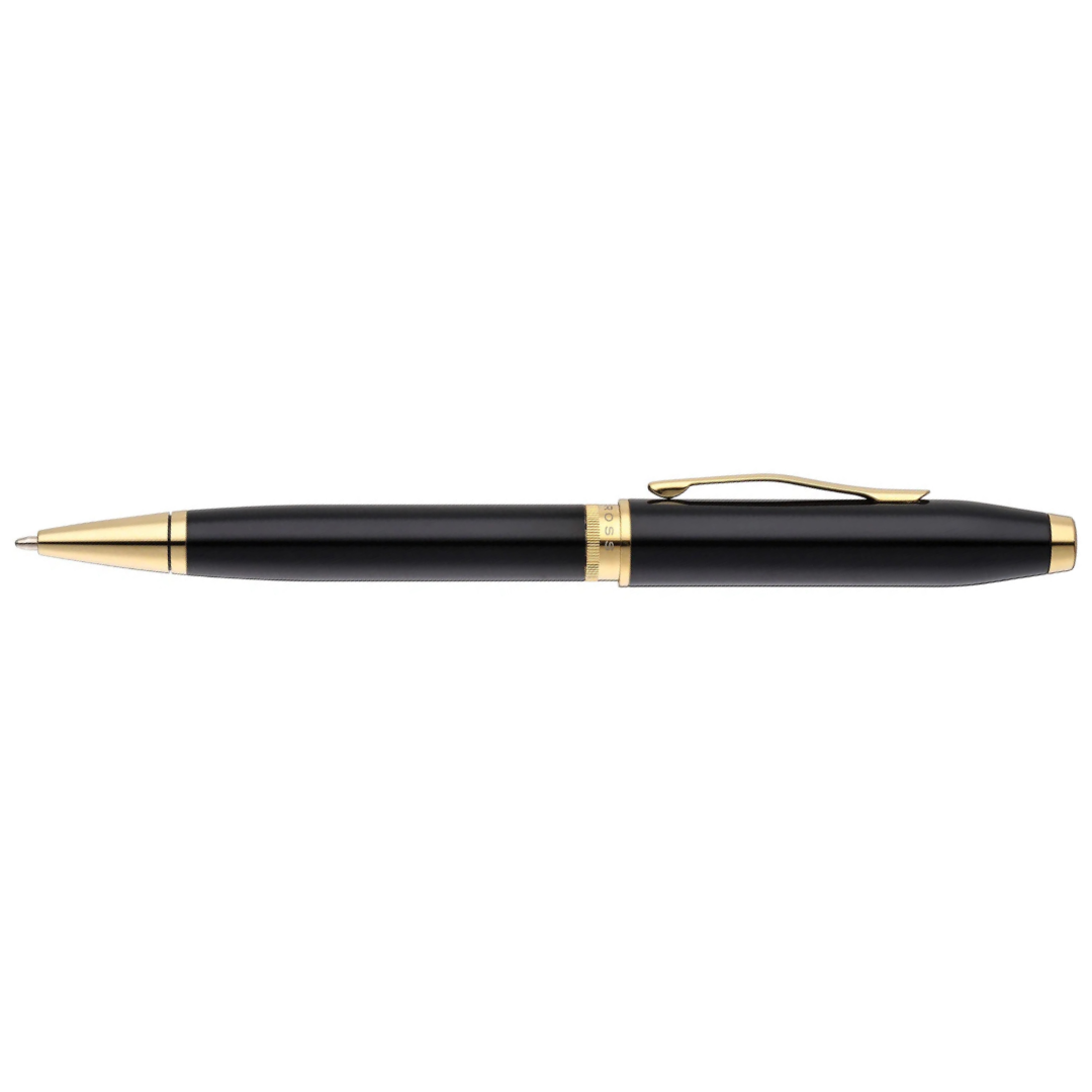 Cross Foundry Glossy Black Lacquer with Gold Trims Ballpoint Pen