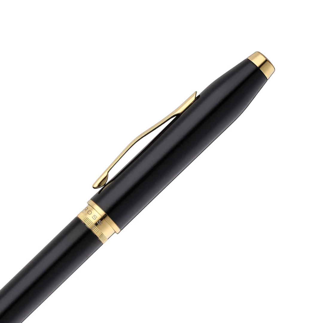 Cross Foundry Glossy Black Lacquer with Gold Trims Ballpoint Pen