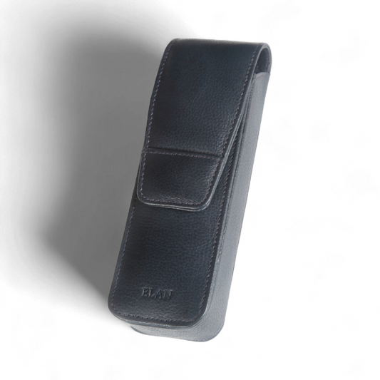 Elan 2 Pen Case Blue - Leather