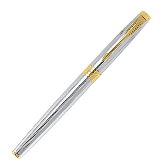 Parker Aster Shiny Chrome GT Fountain Pen - Medium Nib