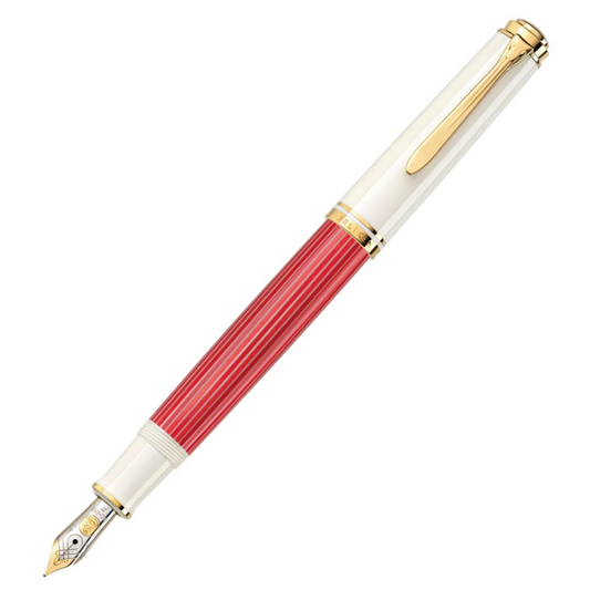 Pelikan Souveran M600 Red White Fountain Pen (Limited Edition)