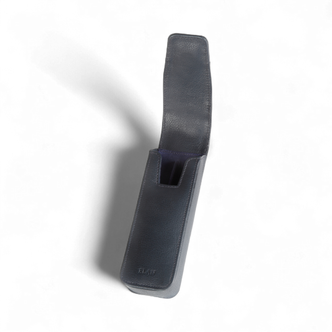 Elan 2 Pen Case Blue - Leather